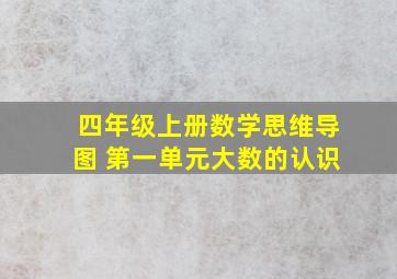 四年级上册数学思维导图 第一单元大数的认识